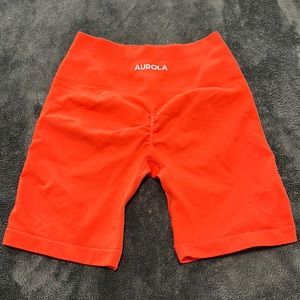 Orange aurora shorts